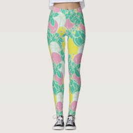 Moderne Bud & Blume kühne Muster Athletik Leggings