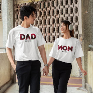 Moderne Buffalo-Karierte Mama Tri-Blend Shirt