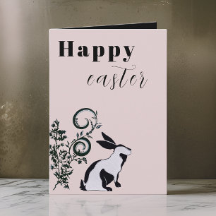 Moderne Bunny Frohe Ostern Personalisiert Karte