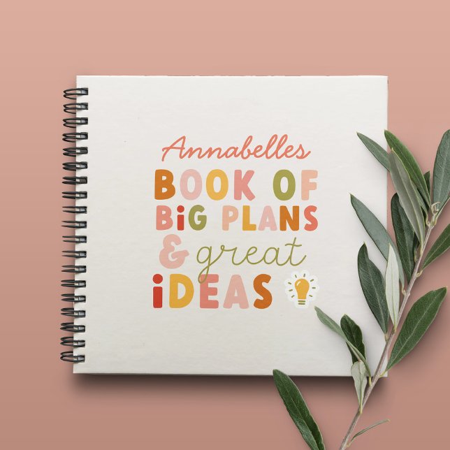 Moderne bunt kühn gestaltete Typografien und Ideen Notizbuch (Von Creator hochgeladen)