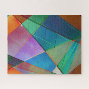 Moderne, bunte Dreiecke, trapezische Formen Kunst