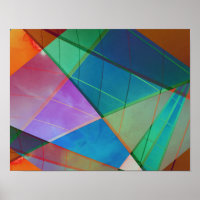 Moderne, bunte Dreiecke, trapezische Formen Kunst
