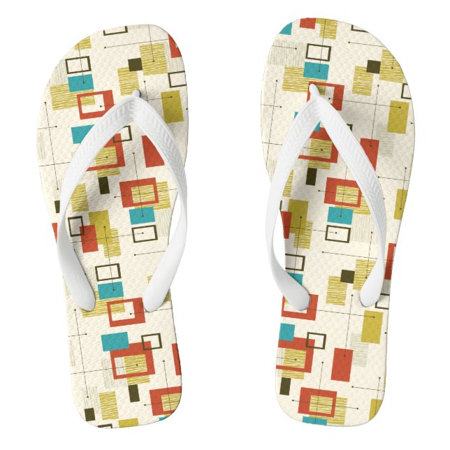 Moderne, bunte geometrische Muster aus der Mitte d Flip Flops (Fußbett)