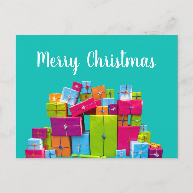Moderne, bunte Geschenke Weihnachten (Vorderseite)