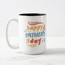 Moderne bunte Happy Vatertag Typografie