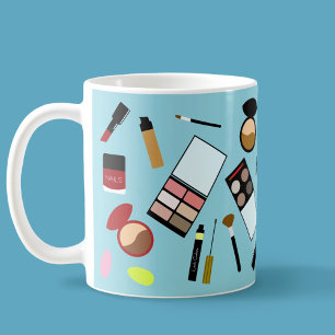 Moderne bunte Make-up-Artist-Tools-Schönheits-Kit- Kaffeetasse