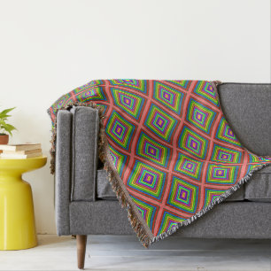 Moderne, bunte quadratische geometrische Muster Decke