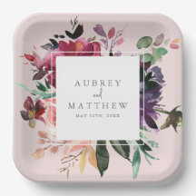 Moderne Burgund Blues Blush Pink Wedding