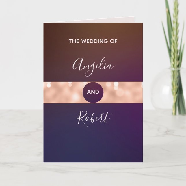 Moderne Burgund Rose Gold Script Foto Hochzeit Einladung (Vorderseite)
