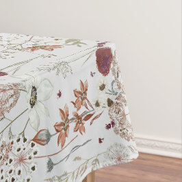 Moderne Burgund-Wildblumen | Elegant Boho Floral Tischdecke