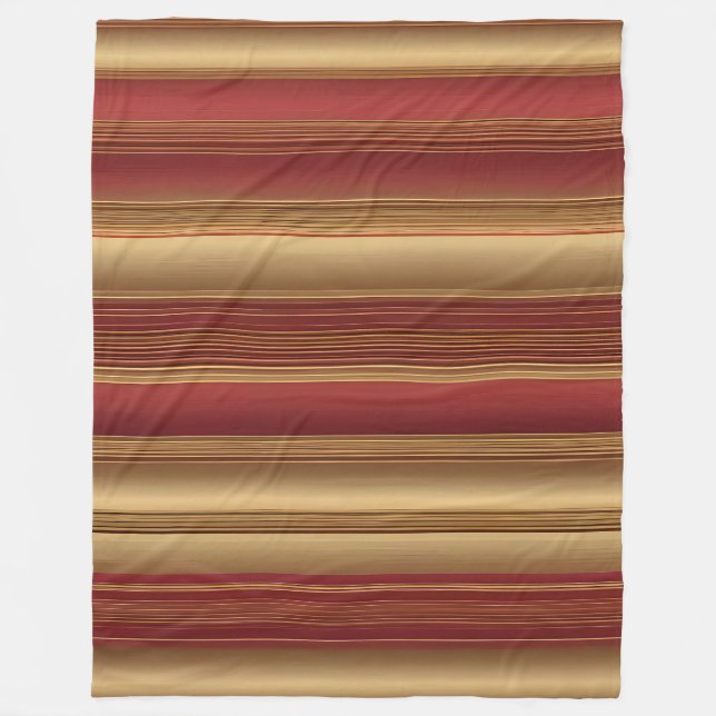 Moderne Burgundy Gold Luxury Linen Collection Fleecedecke (Vorderseite)