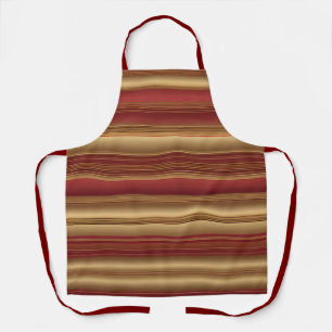 Moderne Burgundy Gold Luxury Linen Collection Schürze