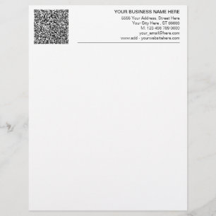 Moderne Bürobriefe mit Ihren QR-Code-Informationen Briefbogen