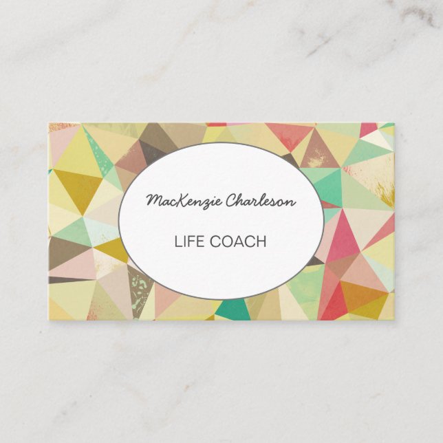Moderne Business Card für Abstrakte Geometrie Visitenkarte (Vorderseite)