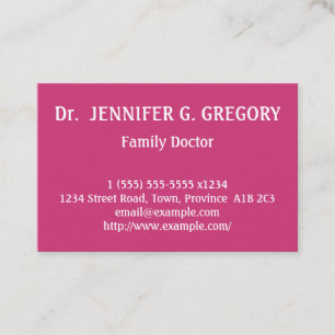 Moderne Business Card für Familienärzte Visitenkarte