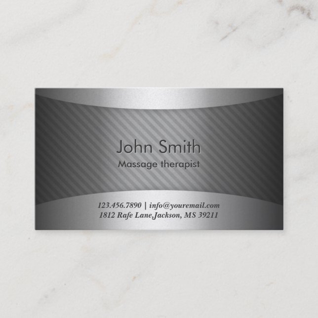 Moderne Business Card für Massagetherapeuten Visitenkarte (Vorderseite)