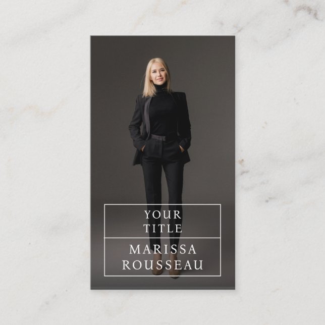 Moderne Business Foto Business Card Visitenkarte (Vorderseite)