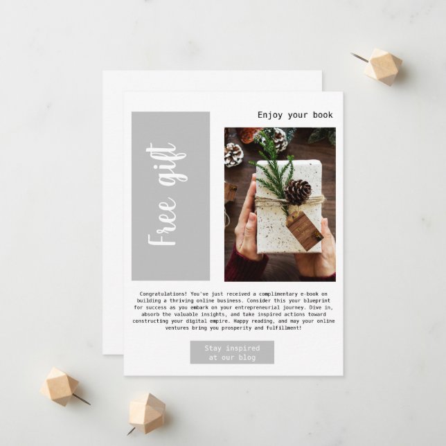 Moderne Business Graue kostenlose E-Mail-Werbung Ankündigung (Vorderseite/Rückseite Beispiel)