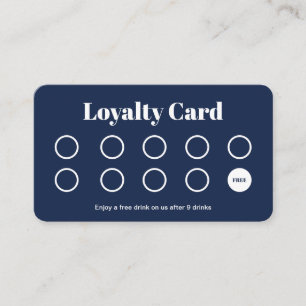 Moderne Business Navy Blue Business Discount Prämi Treuekarte