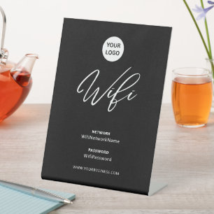 Moderne Business-Wifi-Passwort-Willkommensanzeige Sockelschild