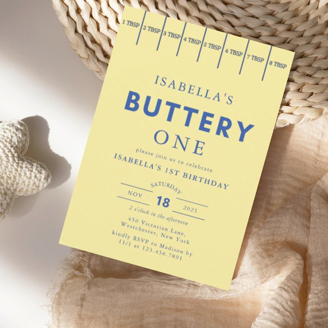 Moderne Buttergelbe Buttergelbe Buttergelb erster  Einladung (Von Creator hochgeladen)