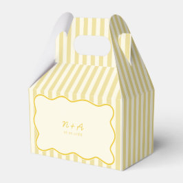 Moderne Buttergelbe Hochzeit Geschenkschachtel