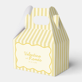 Moderne Buttergelbe Hochzeit Geschenkschachtel