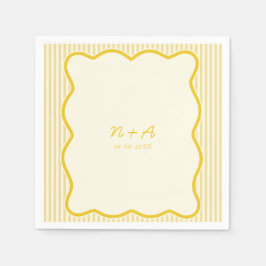 Moderne Buttergelbe Hochzeit Serviette