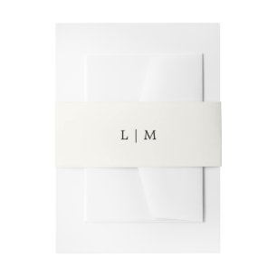 Moderne Buttergelbe Monogramm Elegante Hochzeit Einladungsbanderole