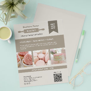 Moderne Button Bäckerei Business Flyer