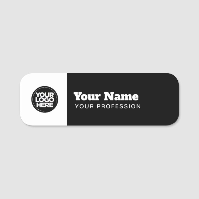 Moderne Button Name Tag oder Magnetic mit Logo (Vorderseite)