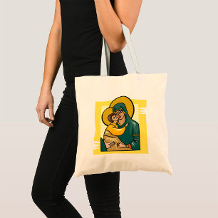 Moderne byzantinische Jungfrau Mary and Child Reli Tragetasche