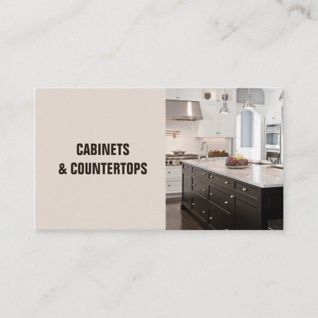 Moderne CABINETS & COUNTERTOPConstruction Card Visitenkarte (Vorderseite)
