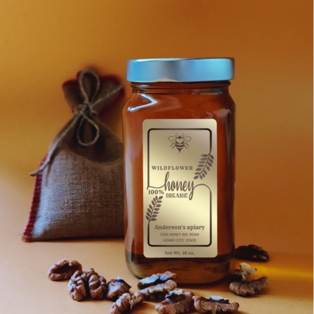 Moderne Calligraphie miel Étiquette (Créateur téléchargé)