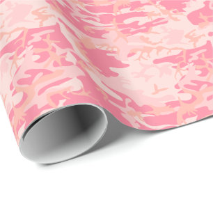 Moderne Camouflage Pink und Peach Camouflage Geschenkpapier
