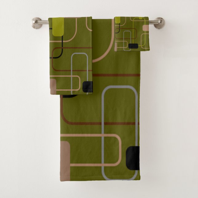 Moderne Camouflauge des Mittelalters Badhandtuch Set (Insitu)