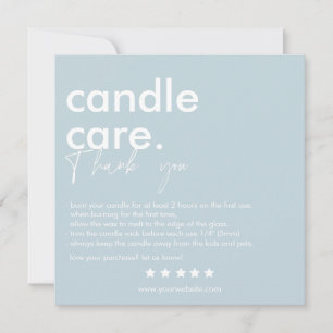 Moderne Candle Care & Danke Business Card