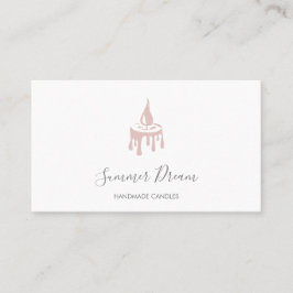 Moderne Candle Maker Blush Pink Minimalistische Bi Visitenkarte