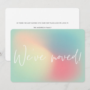 Moderne Candy Pastel Gradient Ombre Neue Zuhause M Ankündigung