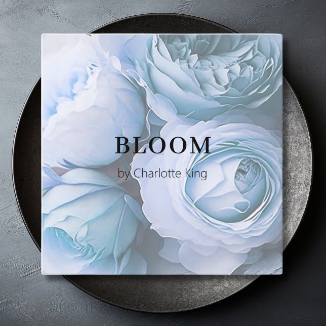 Moderne, carré à fleurs carte de visite (Modern, flower square business card)