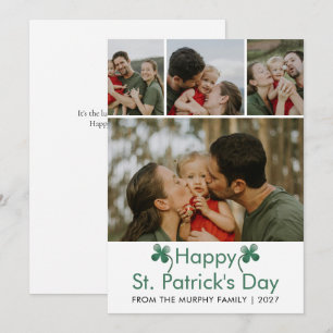 Moderne carte de Saint-Patrick pour 4 photos de fa