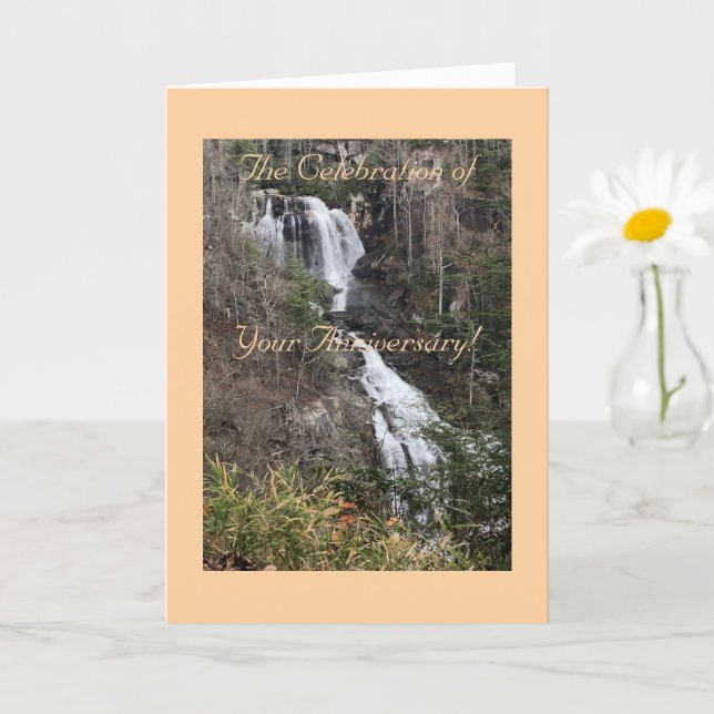 Moderne, Cascade, Carte Anniversaire (Petite plante)
