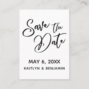 Moderne Casual Save the Date- und Hochzeitsdetailk Visitenkarte