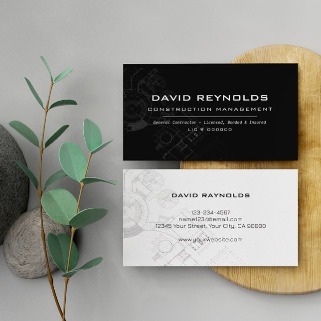 Moderne Chalk Business Cards Visitenkarte (Von Creator hochgeladen)