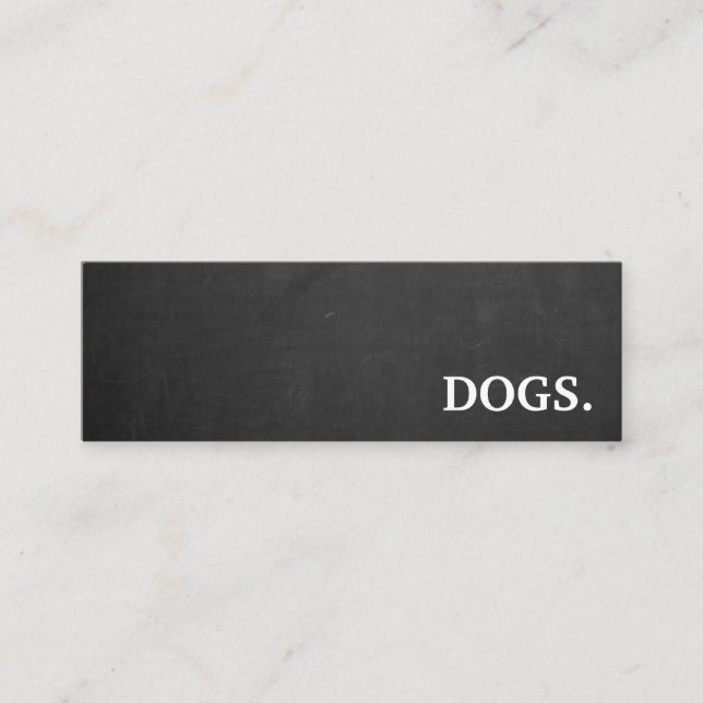 Moderne Chalkboard-Hunde. Treuhandkarte Mini Visitenkarte (Vorderseite)