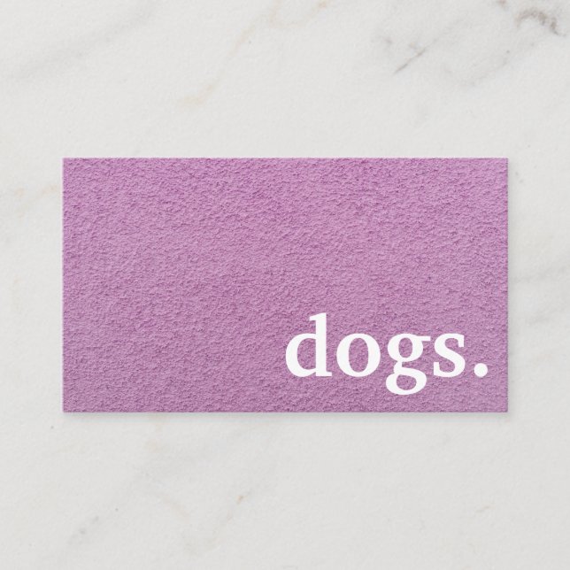 Moderne Chalkboard-Hunde. Treuhandkarte Visitenkarte (Vorderseite)