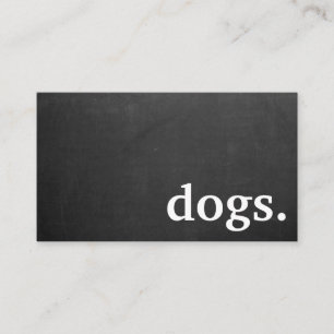 Moderne Chalkboard-Hunde. Treuhandkarte Visitenkarte