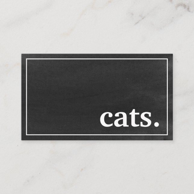 Moderne Chalkboard-Katzen. Loyalitätskarte Visitenkarte (Vorderseite)