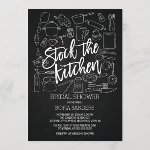 Moderne Chalkboard Stock die Küchendusche einladen Einladung