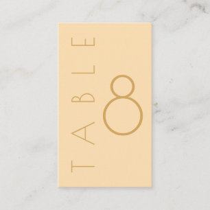 Moderne Champagne Tonal Wedding Platzkarte
